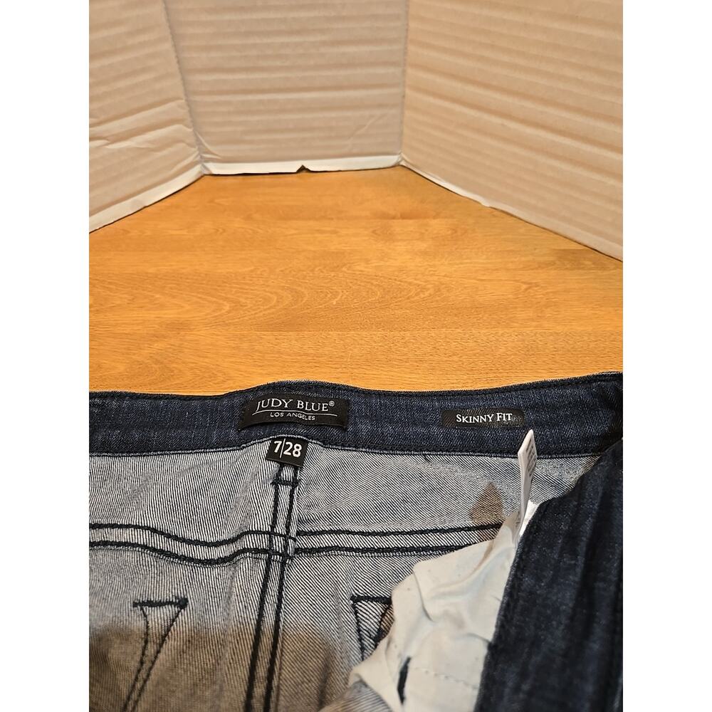 Judy Blue Jeans Women's 7/28 Skinny Fit High Rise Ankle Stretch Dark Wash - Picture 5 of 16